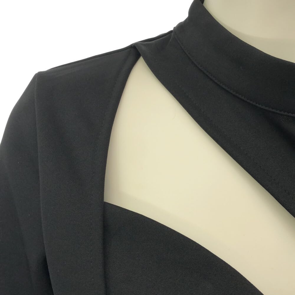 GRAXIA Cabaret Midi Perfect for Hostess Size Small Dress, Dress, High-Waisted, Hostesses, Clubs, Lounges, 3/4 Sleeves, Cutouts, Elastic, Knee-Length,