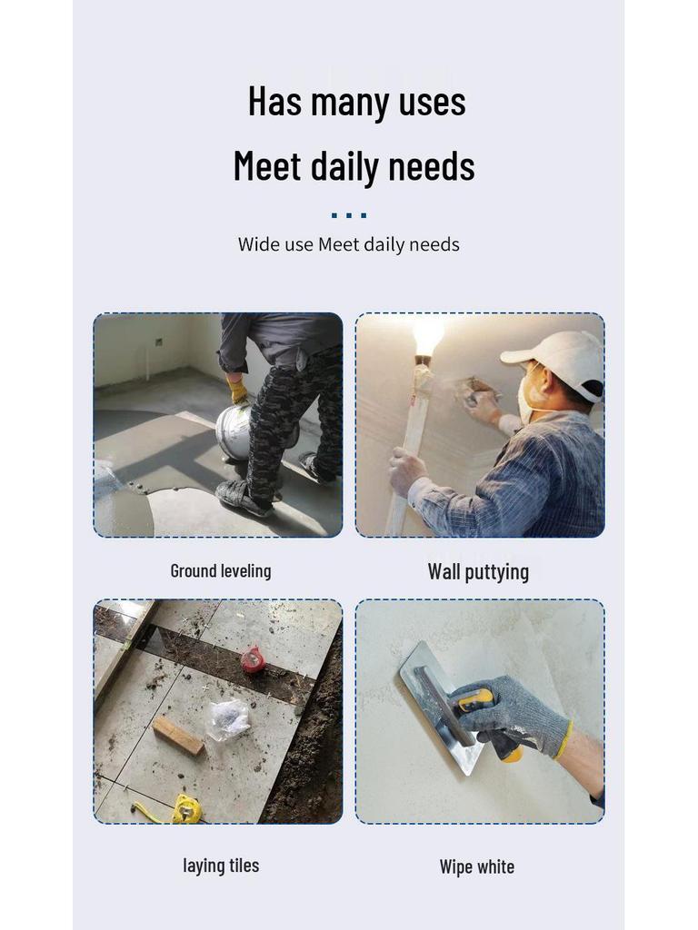 Stainless Steel Plastering Trowel with Beech Wood Handle - Wear-Resistant Putty Knife