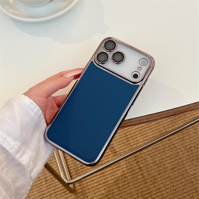 Solid Color Electroplated Case for iPhone 14 Pro/15/16 Pro/17 Pro Max Protective Cover