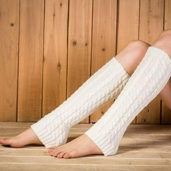 Chunky Knit Korean Style Leg Warmers - Autumn/Winter Women's Slouch Socks
