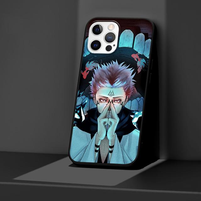 Jujutsu Kaisen Case For Iphone 14 11 13 Pro Max 12 Mini Xr 7 8 Plus Se 2020 Xs 6 6s +Coque Black Soft Mobile Phone Bag Cover