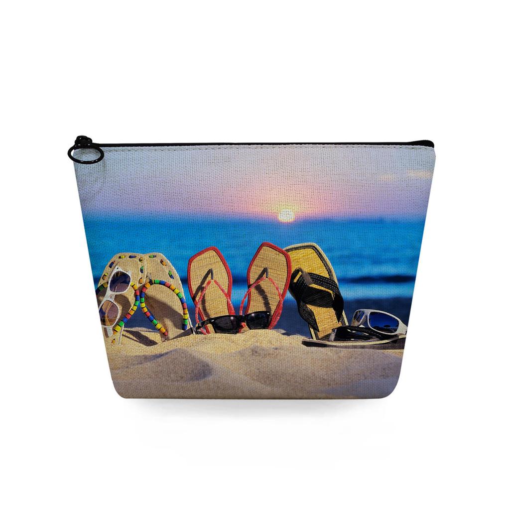 Women Beach conch Print Cosmetic Bag Toiletries Organize Travel Storage Case 6728 KTB