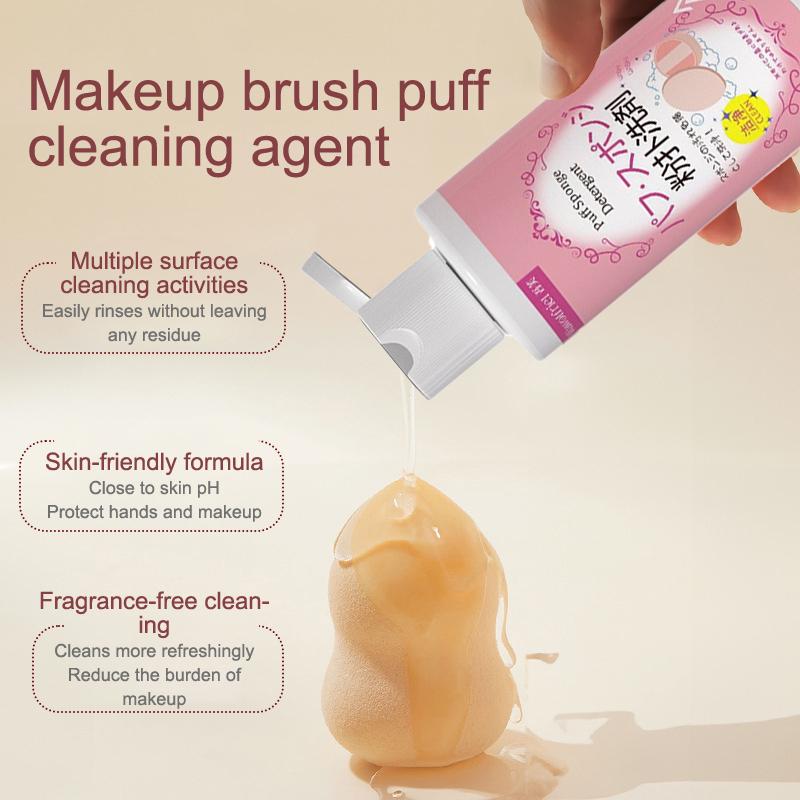 Makeup Brush Cleaner Solution Makeup Brush Shampoo Puff Cleaning Solution Remover Quickly Liquid Makeup Brush Cleaner 50/80Ml