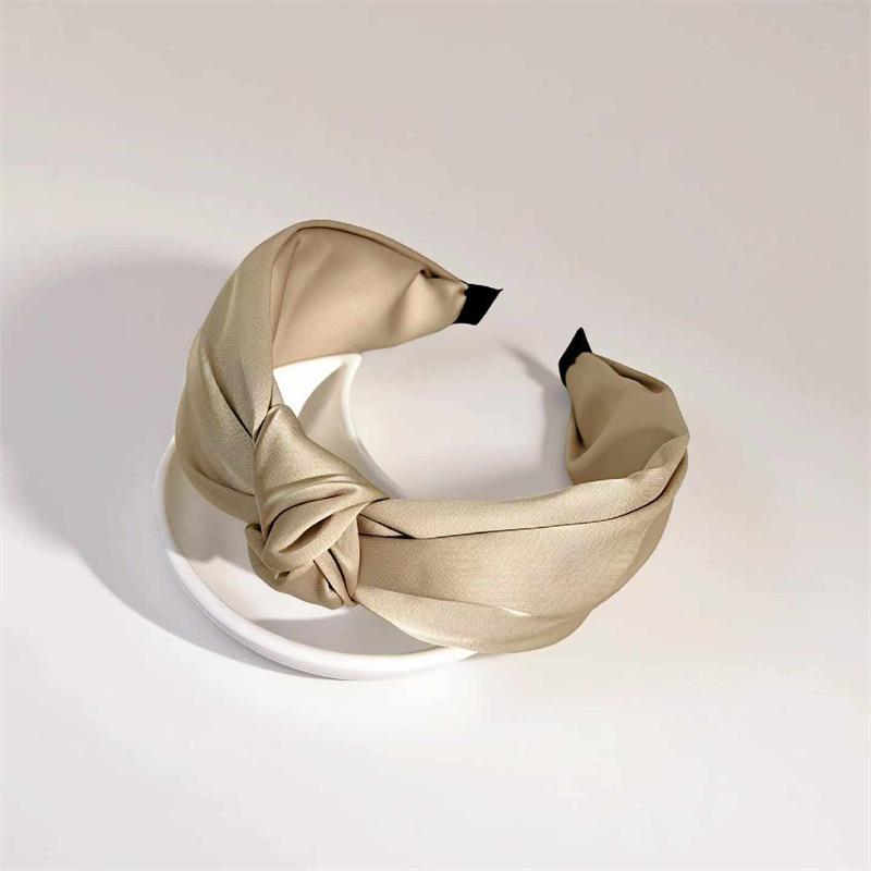 Top Bow Knot Satin Cloth Headband for Women Girls Daily Shopping Head Wears Simple Ladies Hair Hoop Accessories