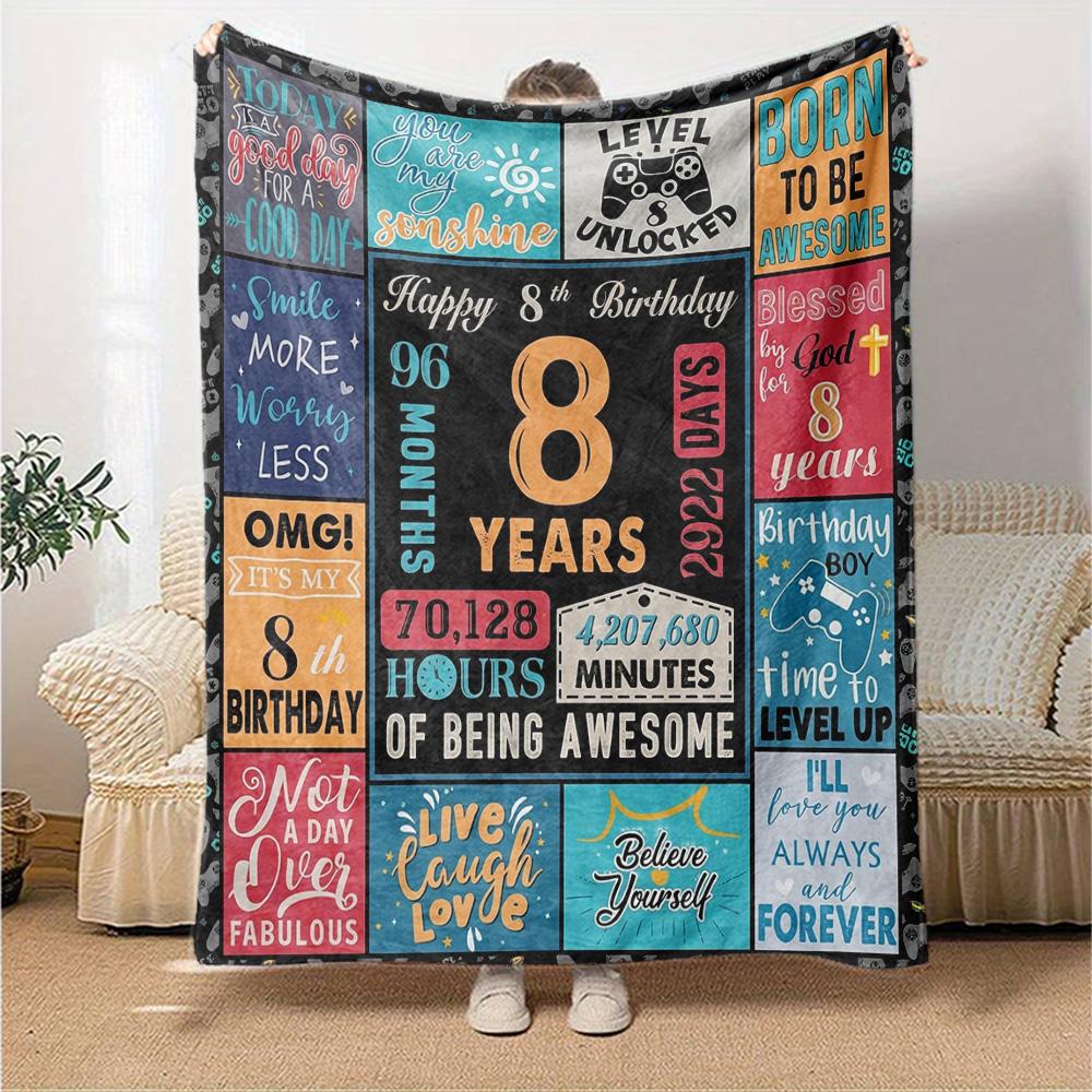 8Th Anniversary Countdown Throw Blanket Comfortable ure Throw For Sofa Couch Office Bed Picnics Four Seasons Multipurpose Warmthful Y20