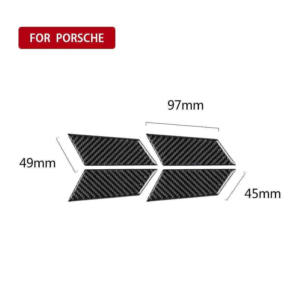 4Pcs Carbon Fiber Door Handle Bowl Cover Trim For Porsche Macan 2014-