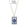 World Rectangle Pendant Necklace Sun Lovers Chain Trendy Enamel Moon Chain Choker  Daily