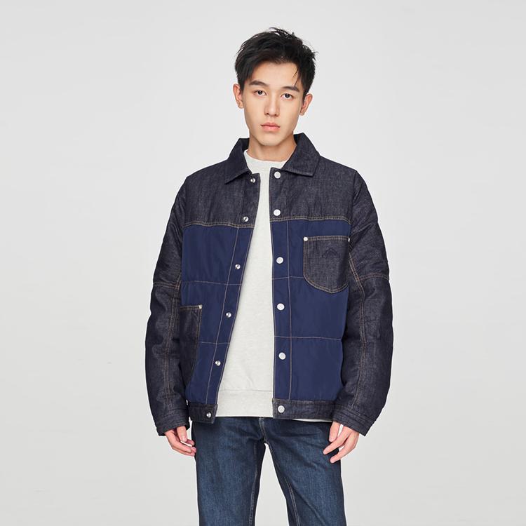 Lee Comfortable Duck Down Splicing High Street Lapel Down Jacket Men Outerwear LMT0078326VC00F898L00