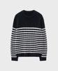 NOIRER Cable Half Stripe Knit (Black)