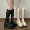 Fashion Platform Chunky Style Women Knee High Boots Fashion Ladies Thick Bottom Long Booties Autumn Winter Women's Shoes
