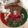 Cristiano Ronaldo Round Area Rug,Carpet Rug for Living Room Bedroom Sofa Playroom Decor,Non-slip Floor Mat
