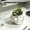 Durable Planter Pot Abstract Human Face Pot, 3D Printed Head Shape Decor Flowerpot, Succulents Plants Container for Home Office Balcony Flowerpot