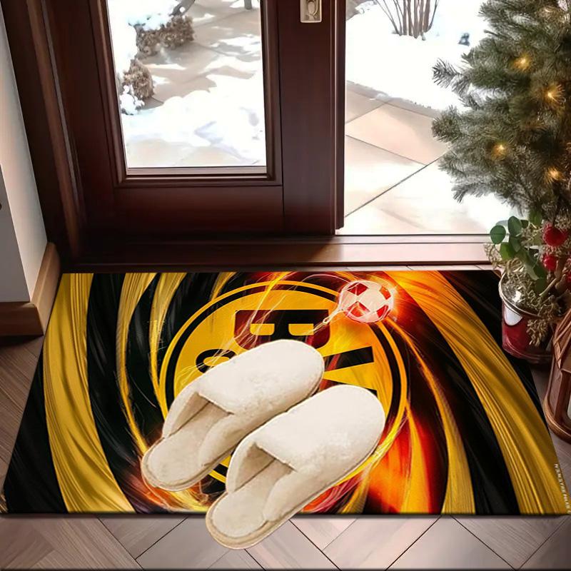 Borussia dortmund Area Rug for Office, Chair Rug, Decorative Carpet Livingroom Mat, Large Size Fan gifts Christmas gifts
