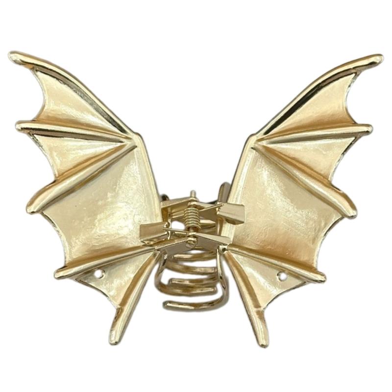 Große Metall-Fledermaus-Form Haarspange Starker Halter Haar-Klammer Für Halloween Cosplay Frisuren Festival Event Treffen Tragen gold