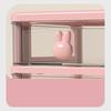 Boîte de rangement de bureau multi-niveaux en plastique transparent grande capacité poignée lapin tiroir organisateur pour livre stylo bureau