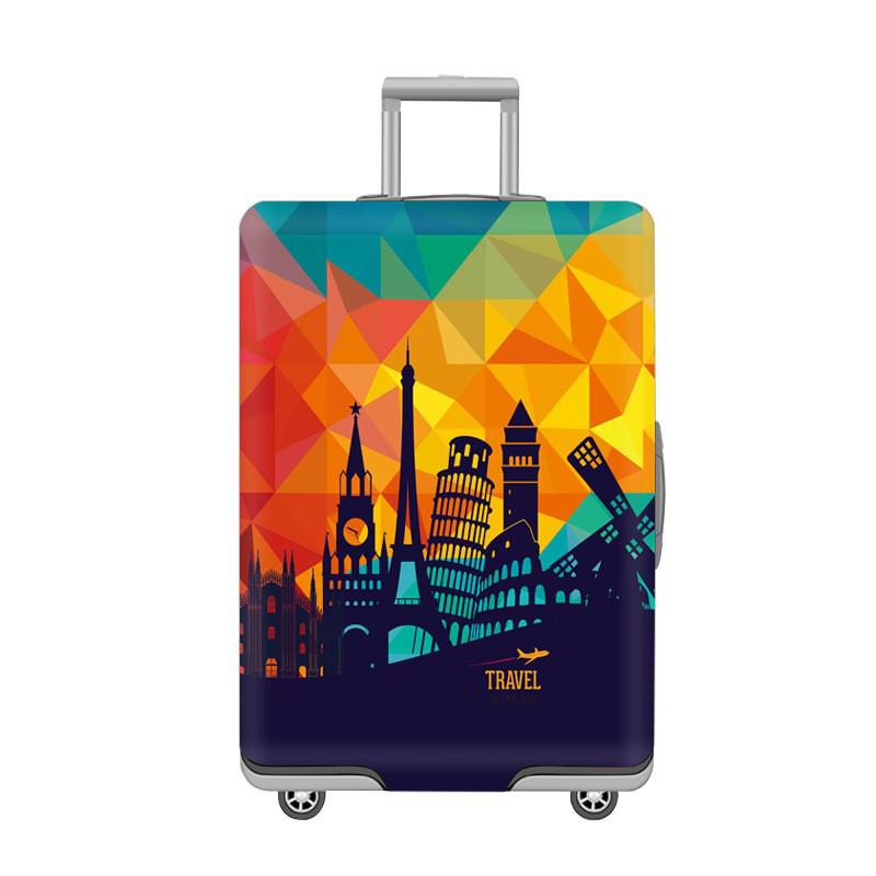 Thickened Elastic Printed Luggage Protector & Dust Cover