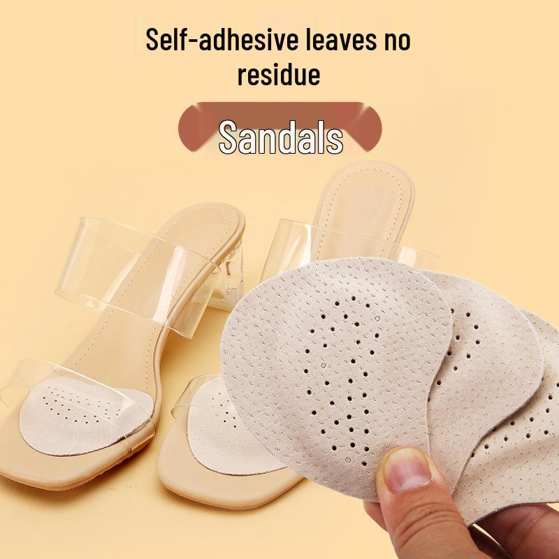 Csúszásgátló sertésbőr elülső talppárnák a kényelmes magas sarkú cipőkhöz - Szuperpuha, vékony és öntapadós