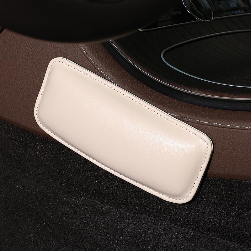 Car Knee Cushion Leather Knee Pad For Car Interior Pillow Comfortable Memory Foam Universal Truck Thigh Support Car Accessories