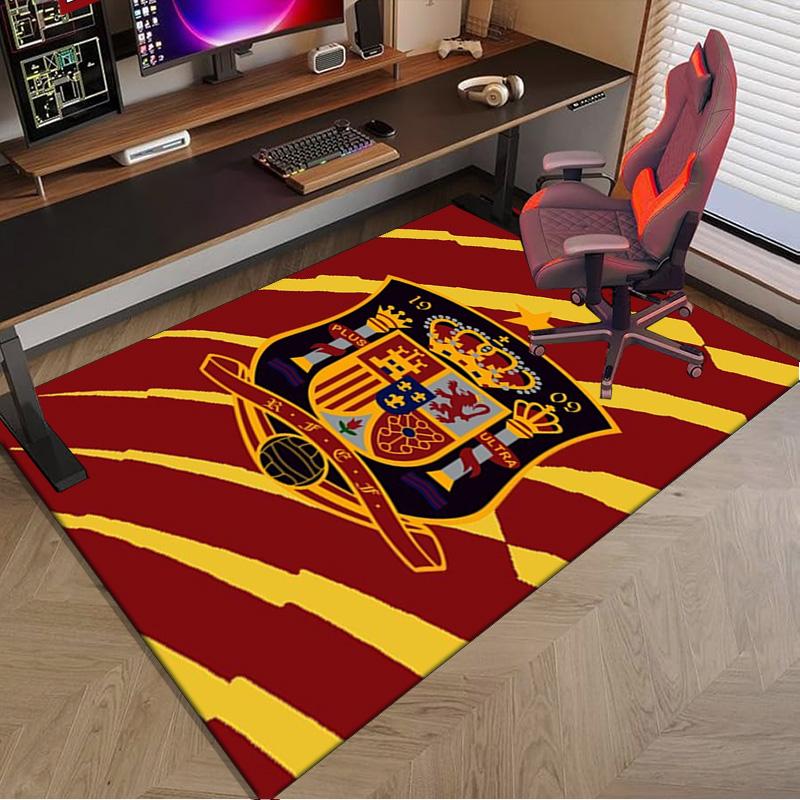 Spain's Royal Emblem Printed Area Rug for Office, Chair Rug, Decorative Carpet Floor Mat, Large Size Fan gifts Christmas gifts
