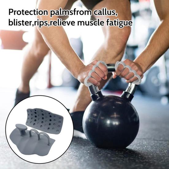 1 Pair Anti-Slip Workout Grips Men Women Hand Palm Lifting Dumbbell Deadlift Grippers Gym Training Exercise Fingerless Gloves