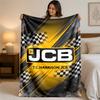 JCB Print Flannel Blanket Cozy Lightweight Plush Throw Blanket For Bed Sofa Household Use