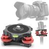 Camera Leveler Base Aluminum Alloy 3 Bubble Levels Tripod Head Leveling Base Strong Load Bearing For Panoramic Photography