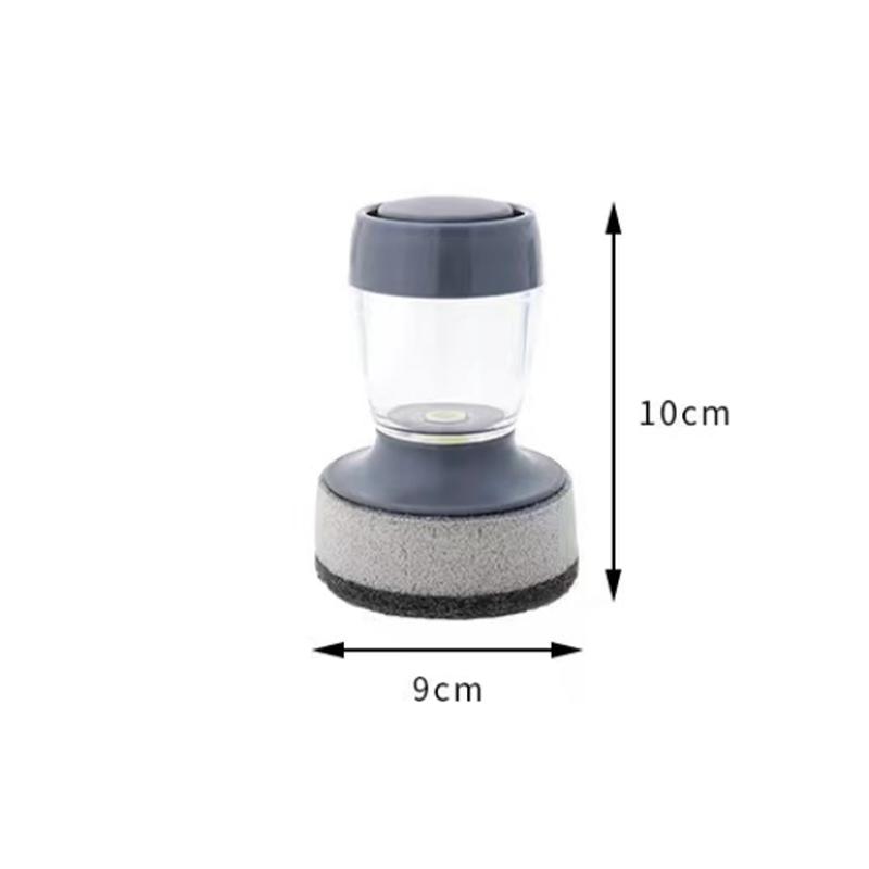 

Multi Functional Pot Washing Brush Automatic Liquid Pressing Type Liquid Outlet Cleaning Pot Brush Kitchen Sponge Brush