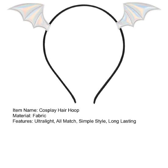 Cerchietto per capelli Cosplay con ali da diavolo, elastico ultraleggero, novità, accessori per capelli per Halloween