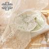 Romantic French Curtain Lace Curtain Finished American Pastoral Vintage Pearl White Tulle Fabric Room Bedroom Punch Hook Yarn