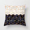 Simple Abstract Geometric Art Peach Leather Velvet Pillow, Fashionable and Comfortable Home Sofa Waist Cushion Pillow Cover