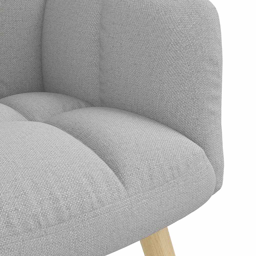 Relaxation Armchair with Footstool Cloud Grey Fabric