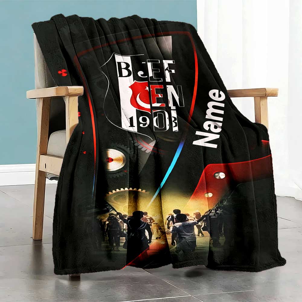 Ikta Crest Legacy Customize Your Name Blanket Throw Customizable Blanket Soft Warm Cozy Perfect for Office Chair Chair Office Bedding for All Occasion