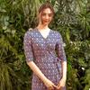 Lipbbam Creora Romona 3 4 Sleeve Long Wrap Dress Ldm10di01