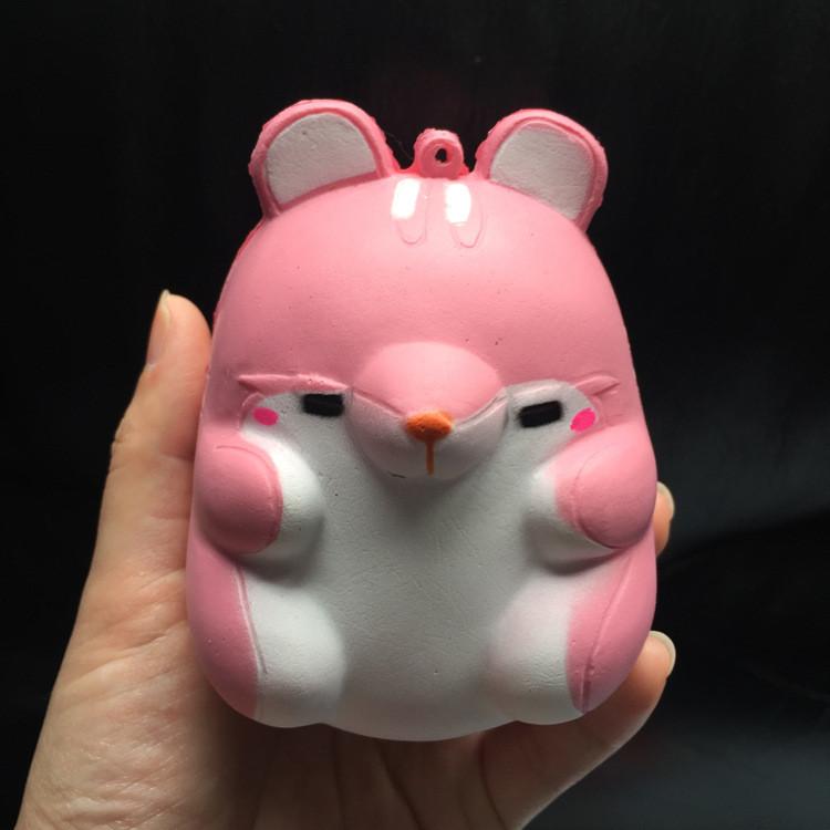 Cute Hamster Squishy Phone Charm With Pu Foam For Stress Relief And Gift Use
