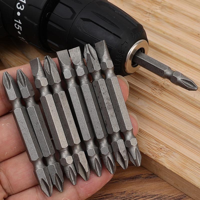 PH2 Cross Slot Magnetic Screwdriver Bits S2 Steel Magnetic Double Head Torque Batch Head Drill Bit Electric Driver Power Tools