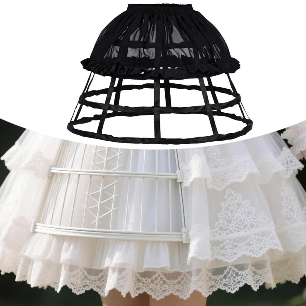 Cage Hoop Skirt Petticoat Comfortable Crinoline for Gown Bridal Dress