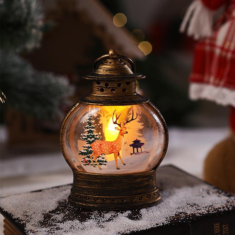Christmas Night Light Electronic Wind Lamp Oval Pony Lamp Electronic Candle Lamp Toy Decorative Candle Lamp