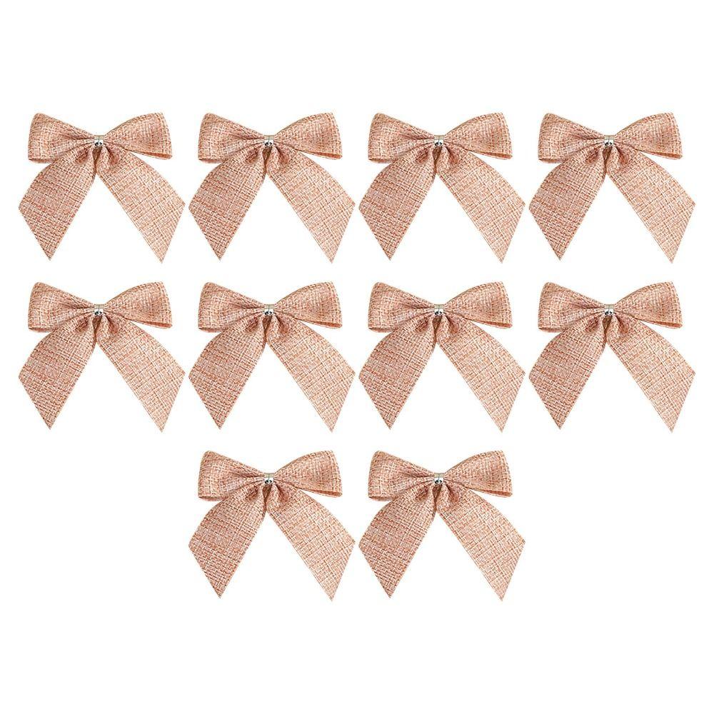 10Pcs/set Various Style Christmas Plaid Bow Plaid Bow Christmas Garland Accessories  Christmas