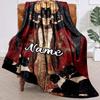 Egyptian Cat Customize Your Name Blanket Used For Chair Office Sofa Bed Camping Soft And Warm Giving Friends And Relatives Birthday Graduation Gift