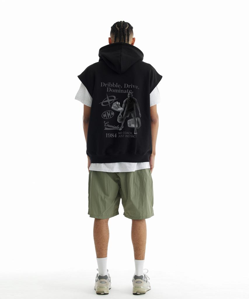 CREAM SODA LAB 1984 Dominant Sleeveless Hoodie Black