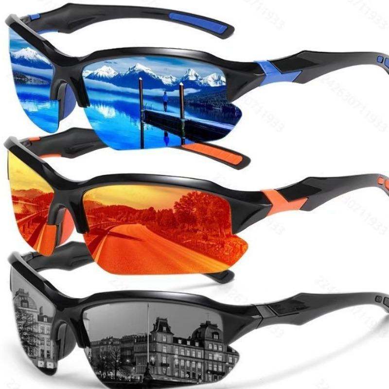 New Men'S Trendy Cool Glasses Retro Men Women Outdoor Sports Fishing Shades Light Blocking Driving Cycling Glasses Uv400 Eyewear