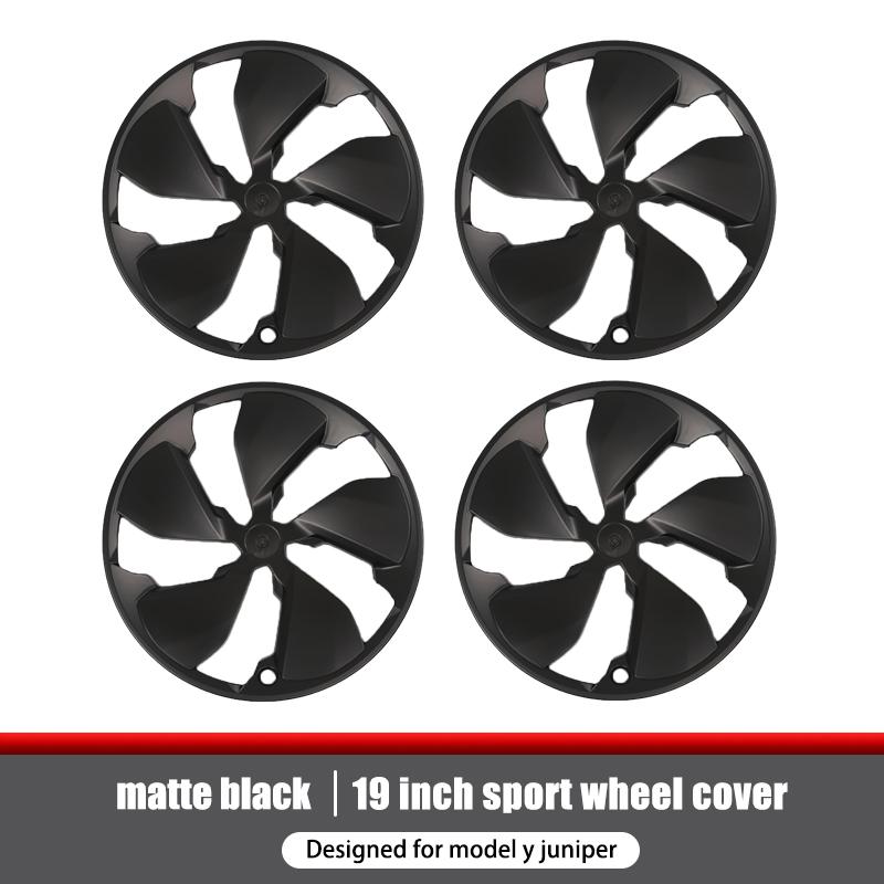 4PCS Wheel Cap for Tesla Model Y Juniper 19 Inch Crossflow Hubcap Performance Replacement Full Rim Cover Accessories 2025 2026