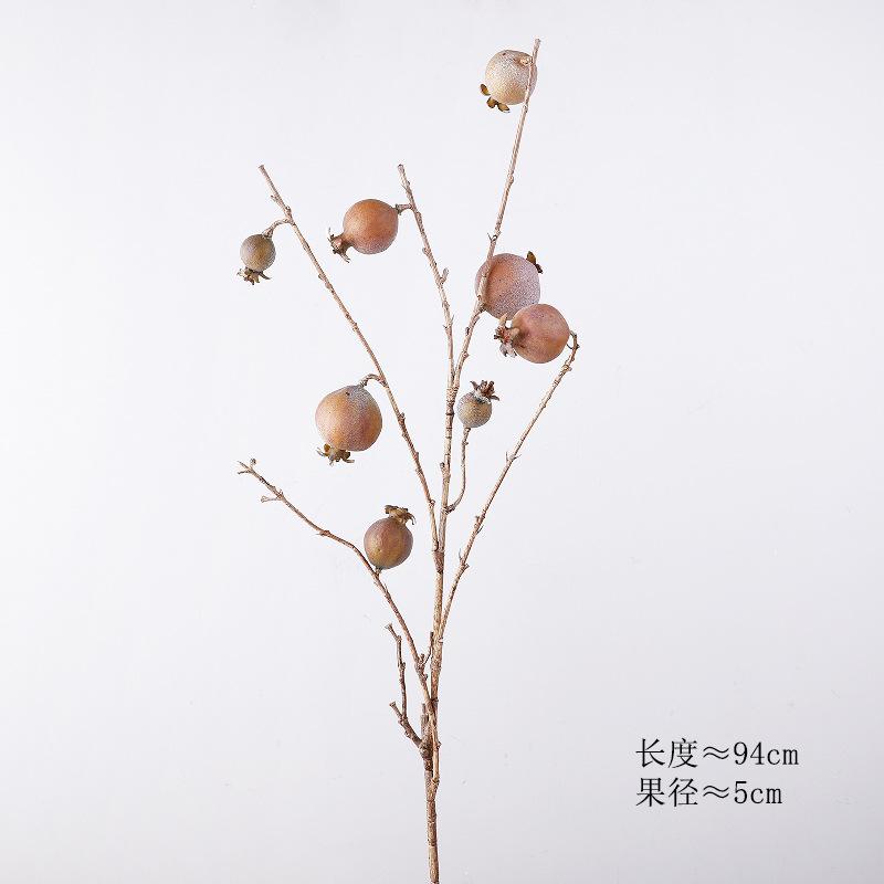 

Simulation pomegranate, autumn color 8 heads dry pomegranate fruit imitation dried flower home flower arrangement decoration ornament
