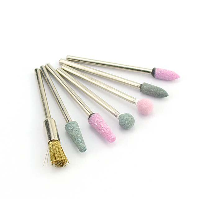 

7 шт./компл. алмазные сверла для ногтей, вращающиеся электрические фрезы для педикюра, маникюра, пилочки для кутикулы, инструменты для ногтей, аксессуары 13