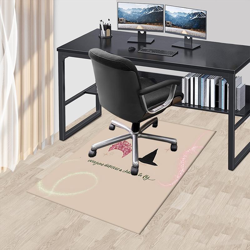 

Crown, Wicked Hat Pattern Polyester Office Carpet Chair Mats, Home Decor Dormitory Floor Protector with Anti-Skid Backing, Large Area Covera 60cm by 90cm