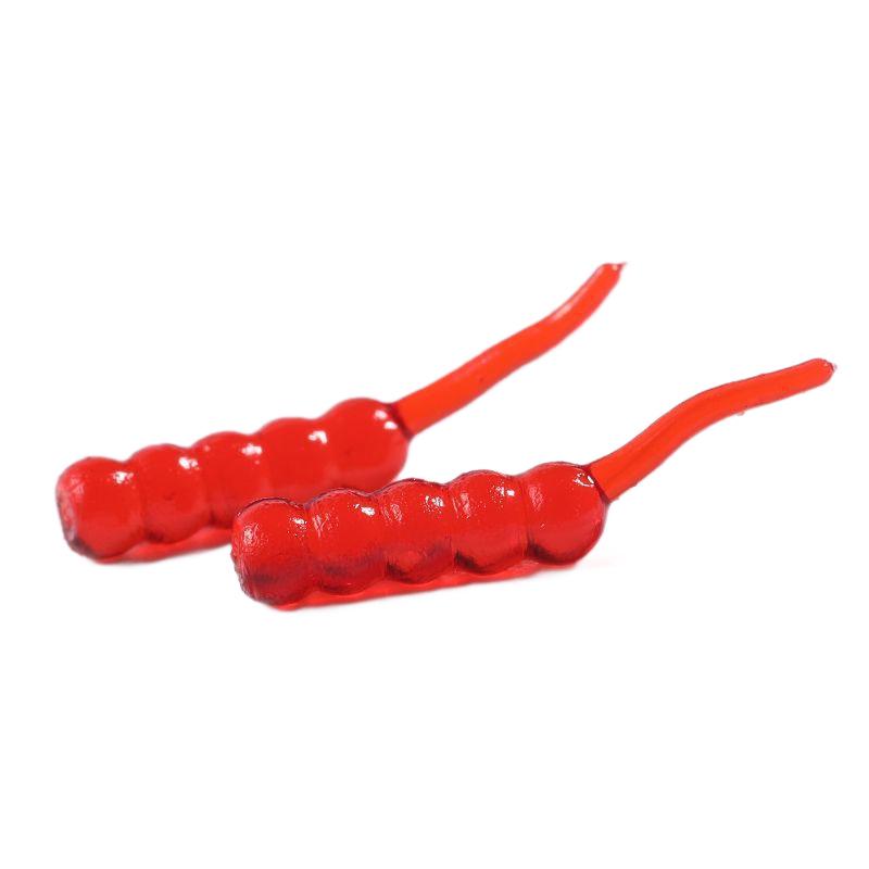 Dynamic Soft Beads Floating Maggot Lure: White Corn Flavor, Red Worm Scent