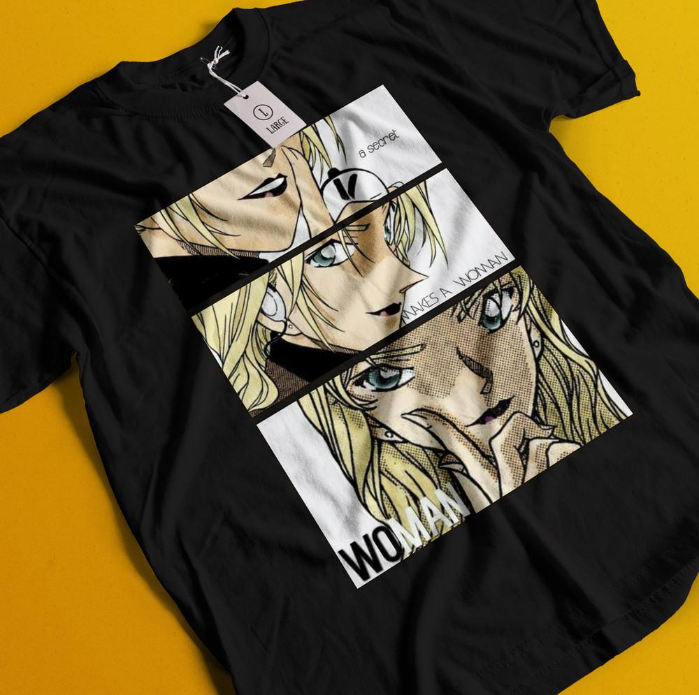 

Detective Conan T-Shirt Vermouth Shirt A Secret Makes A Woman Woman Tee Gin Ran 4XL