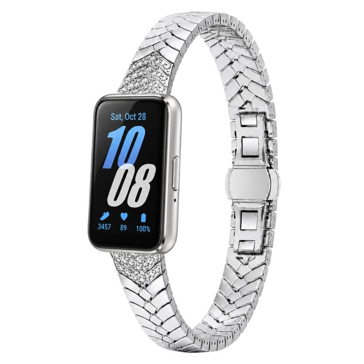 Double Folding Butterfly Clasp Metal Watch Band For Galaxy Fit3 SM-R390