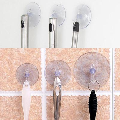 Transparent Wall Hooks Hanger Kitchen Bathroom Suction Cup Sucker Accessorie