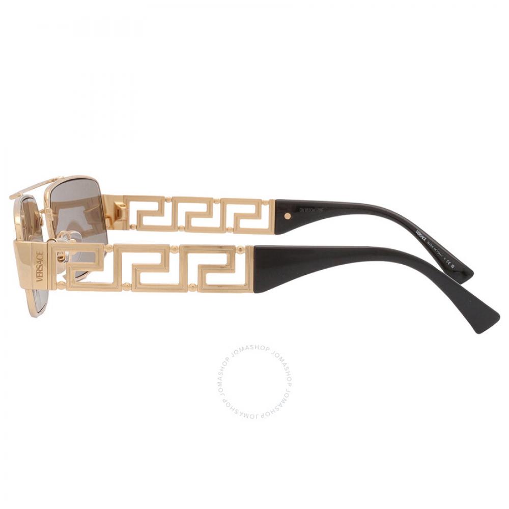 Versace Brown Mirror Gold Rectangular Men S SunglaSSeS Ve2257 10025a 60